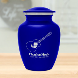 Acoustic Guitar Sharing Urn - Midnight Blue