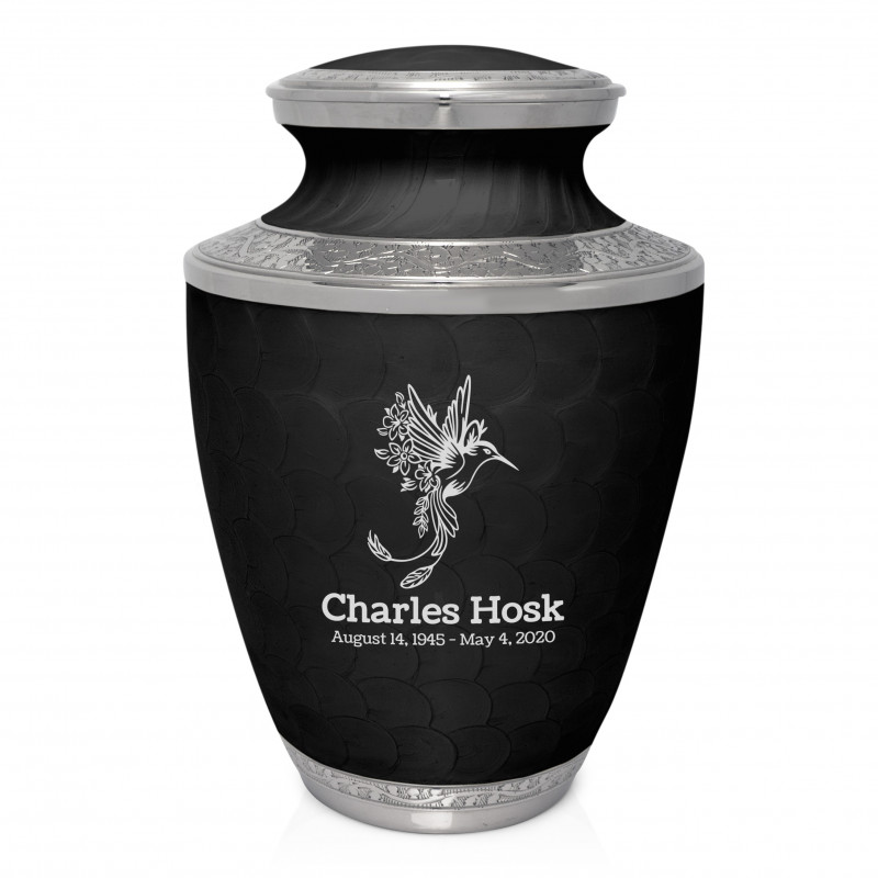Natures Peace Hummingbird Cremation Urn - Ebony Black