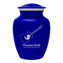 Acoustic Guitar Sharing Urn - Midnight Blue