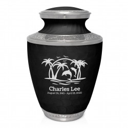 Endless Summer Sunset Cremation Urn - Ebony Black