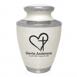 Love of Christ Cremation Urn - Radiant White