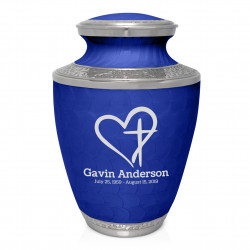 Love of Christ Cremation Urn - Royal Blue