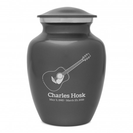 Acoustic Guitar Sharing Urn - Gunmetal Gray