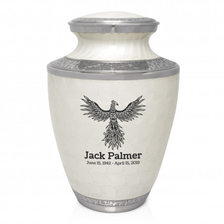 Phoenix Cremation Urn - Radiant White