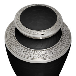 Viking Ship Cremation Urn - Ebony Black
