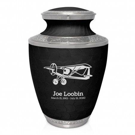 Bush Plane Cremation Urn - Ebony Black