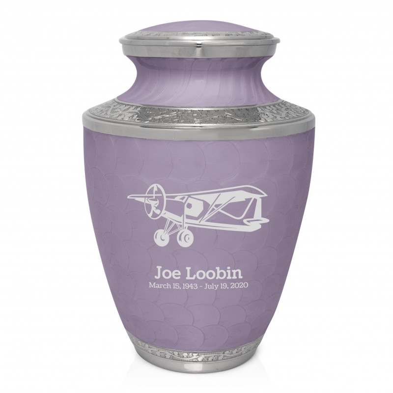 Bush Plane Cremation Urn - Regal Purple
