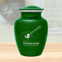 Acoustic Guitar Sharing Urn - Shamrock Green