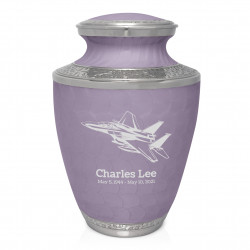Fighter Jet Plane Cremation Urn - Regal Purple
