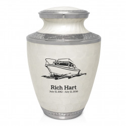 Boat Cremation Urn - Radiant White