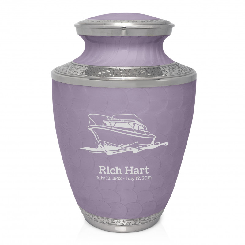 Boat Cremation Urn - Regal Purple