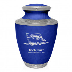 Boat Cremation Urn - Royal Blue