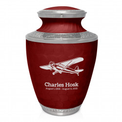 Airplane II Cremation Urn - Rose Red
