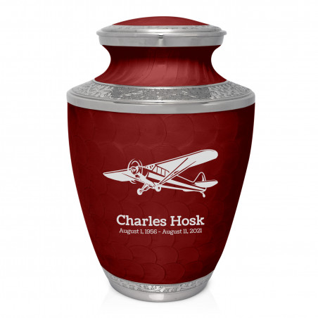 Airplane II Cremation Urn - Rose Red