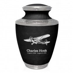Airplane II Cremation Urn - Ebony Black