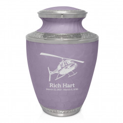 Helicopter Cremation Urn - Regal Purple