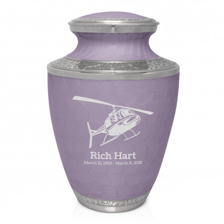 Helicopter Cremation Urn - Regal Purple