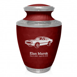 Muscle Car II Cremation Urn - Rose Red