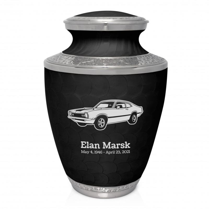 Muscle Car II Cremation Urn - Ebony Black