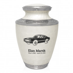 Muscle Car II Cremation Urn - Radiant White