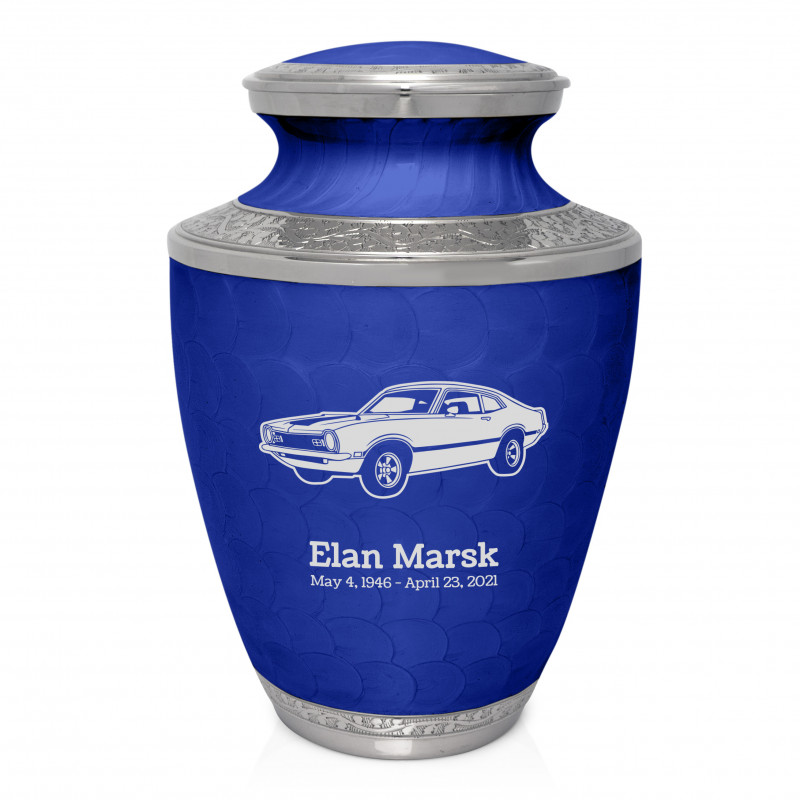 Muscle Car II Cremation Urn - Royal Blue