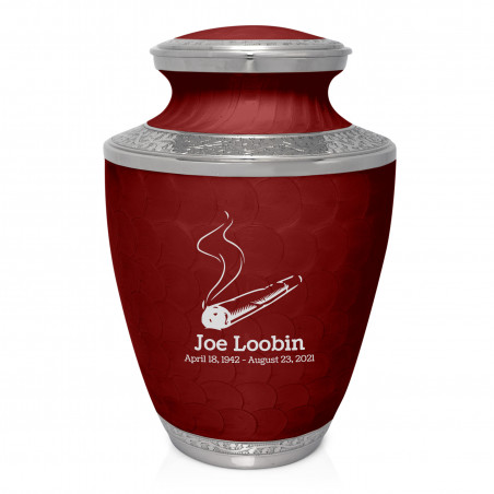 Marijuana Joint Cremation Urn - Rose Red
