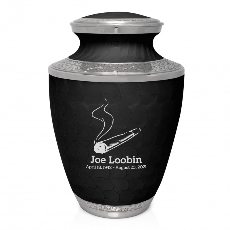 Marijuana Joint Cremation Urn - Ebony Black