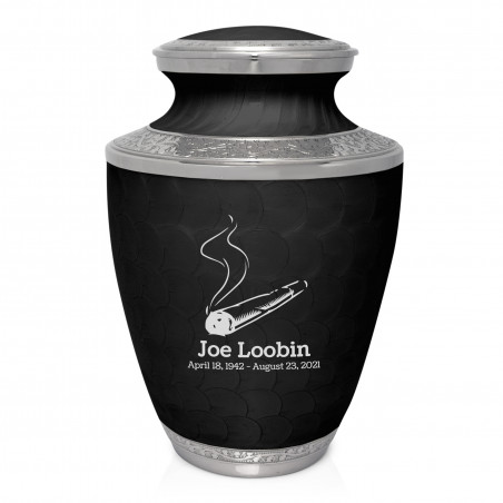 Marijuana Joint Cremation Urn - Ebony Black