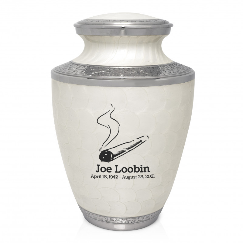 Marijuana Joint Cremation Urn - Radiant White