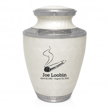 Marijuana Joint Cremation Urn - Radiant White