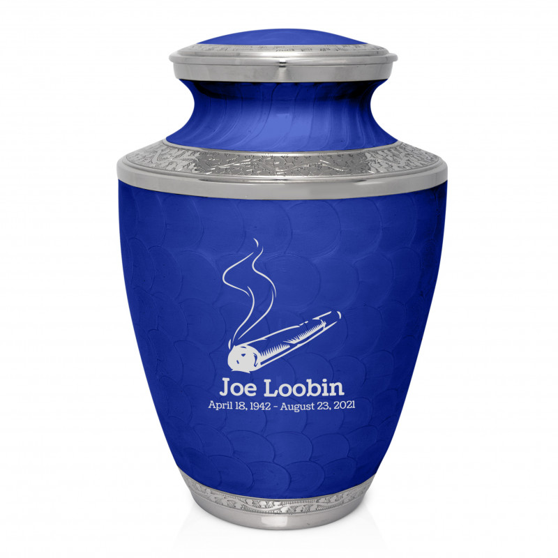 Marijuana Joint Cremation Urn - Royal Blue