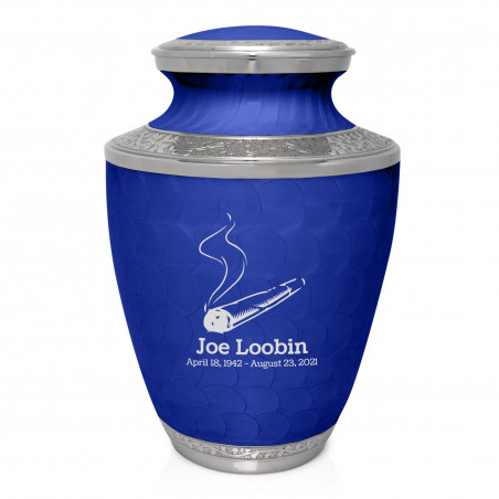 Marijuana Joint Cremation Urn - Royal Blue