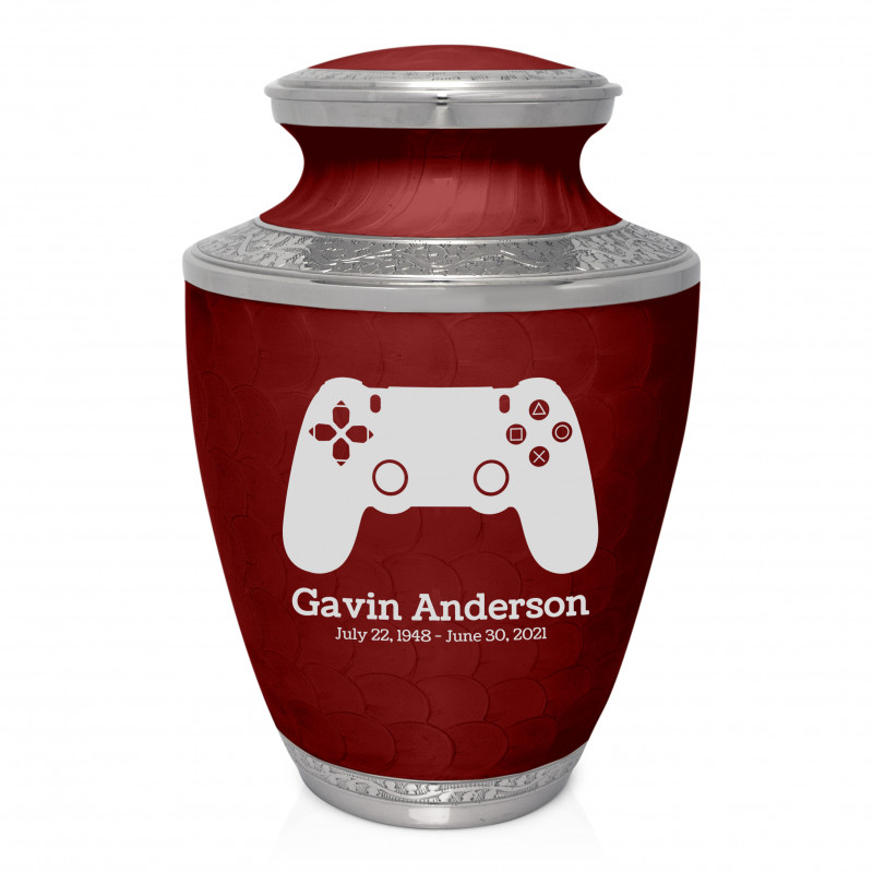 Gaming Controller Cremation Urn - Rose Red