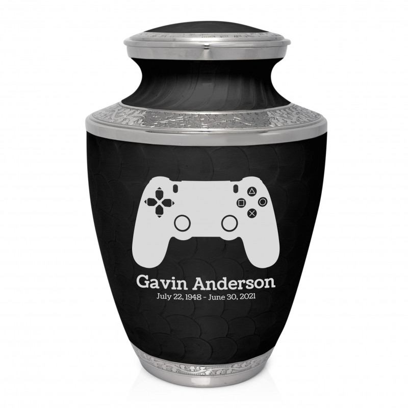 Gaming Controller Cremation Urn - Ebony Black