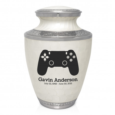 Gaming Controller Cremation Urn - Radiant White