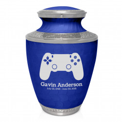Gaming Controller Cremation Urn - Royal Blue