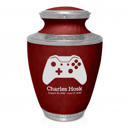 Wireless Controller Cremation Urn - Rose Red