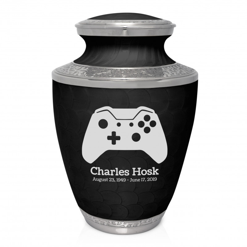 Wireless Controller Cremation Urn - Ebony Black