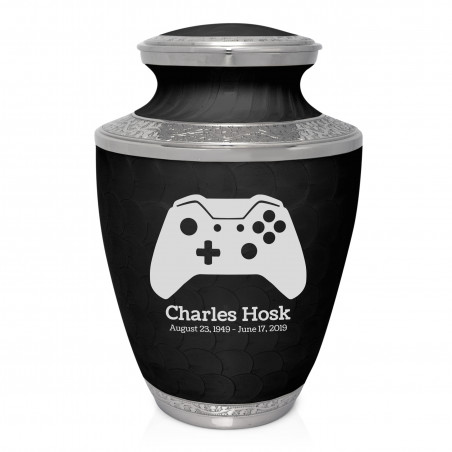 Wireless Controller Cremation Urn - Ebony Black