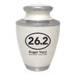 Running - 26.2 Cremation Urn - Radiant White