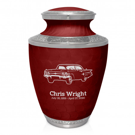 Classic Car III Cremation Urn - Rose Red