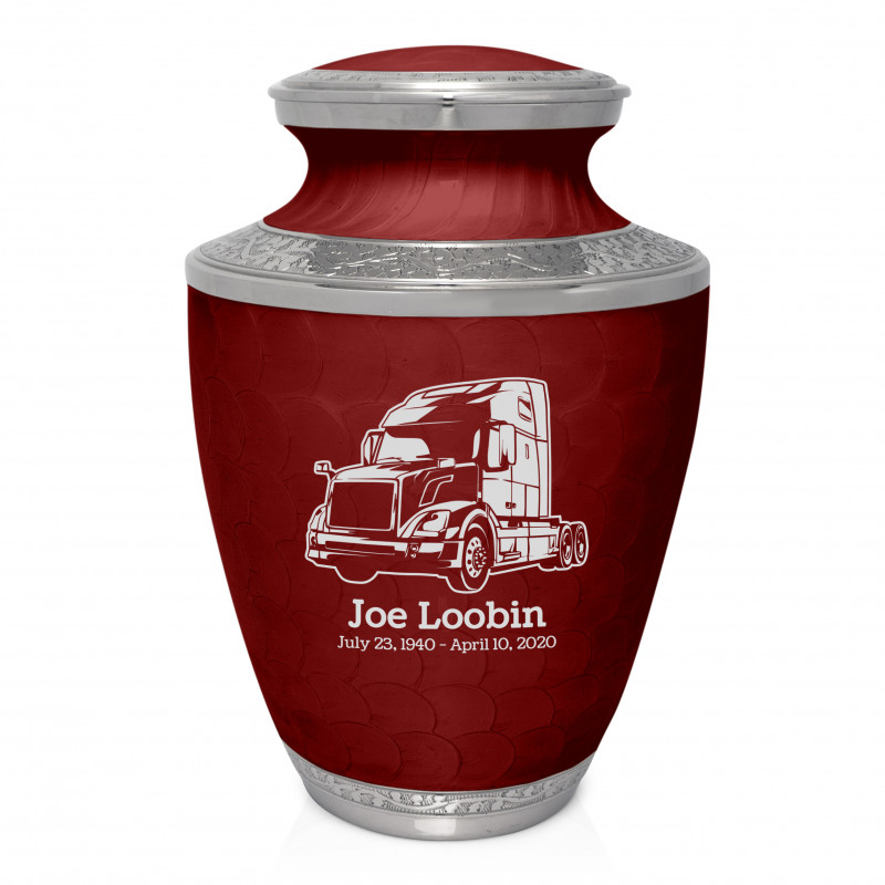 Semi II Cremation Urn - Rose Red
