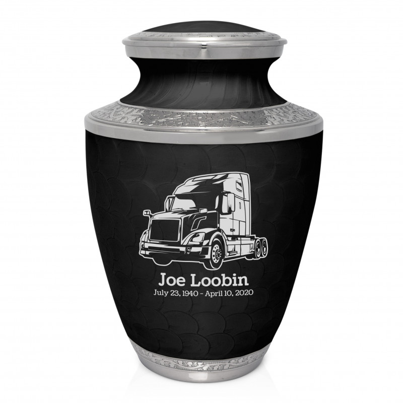 Semi II Cremation Urn - Ebony Black