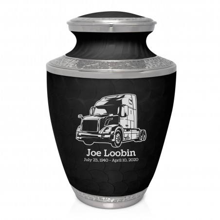 Semi II Cremation Urn - Ebony Black