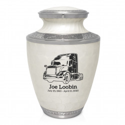 Semi II Cremation Urn - Radiant White