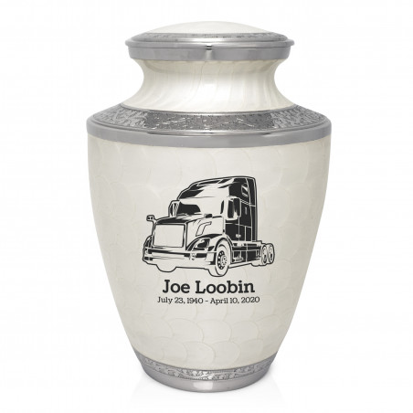 Semi II Cremation Urn - Radiant White