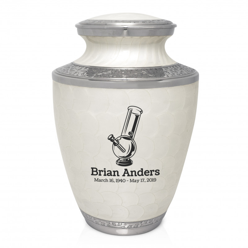 Marijuana Bong Cremation Urn - Radiant White