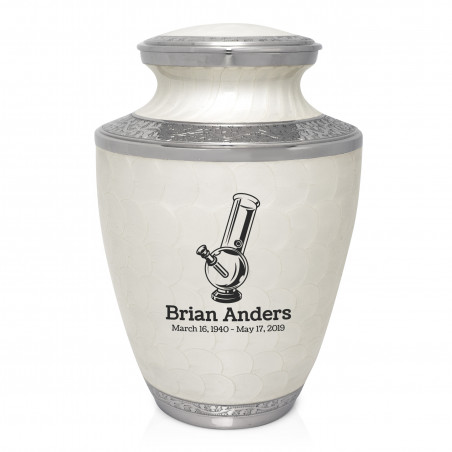 Marijuana Bong Cremation Urn - Radiant White