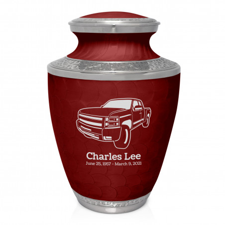 Truck I Cremation Urn - Rose Red