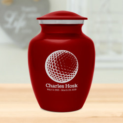 Golf Ball Sharing Urn - Ruby Red